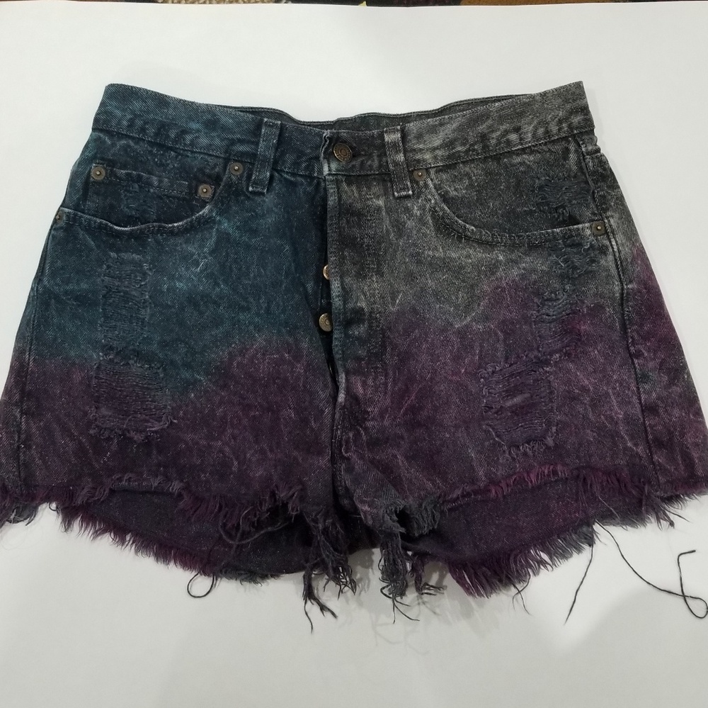 Levi's Dip Dyed High Waisted Shorts